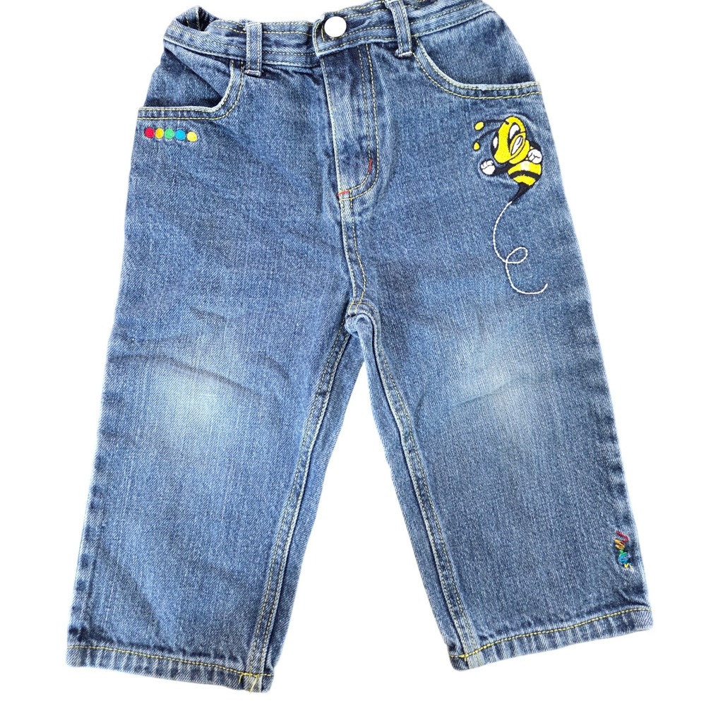 Vintage COOGI Toddler Jeans 24M Embroidered Bee Denim Y2K Kids Hip Hop